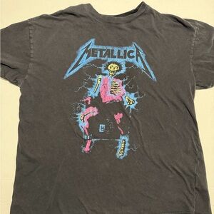 VTG metallica 'ride the lightning' ss concert tee, black, men's xl #1408